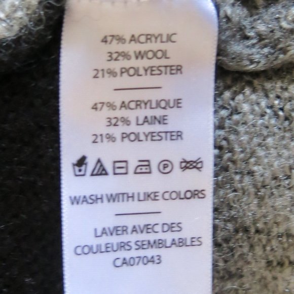 Cynthia Rowley Ombre Wool Blend Open Front Hooded Cardigan Sweater - Size PL - Picture 5 of 5